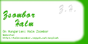 zsombor halm business card